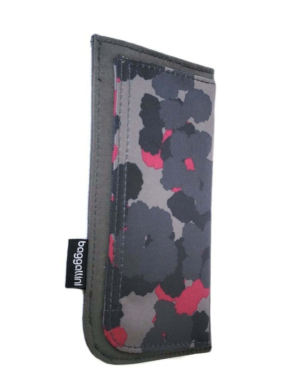 Baggallini Double Glasses Case Pouch Gray Camo Poppy Floral Padded Dual Sleeve